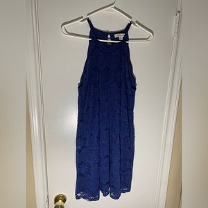 Navy Blue Sleeveless Lace Cocktail Dress. By Francesca’s. Sz: M